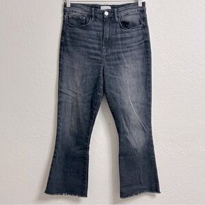 Frame Le Super High Mini Boot in Black Oak Denim Jeans, Size 27